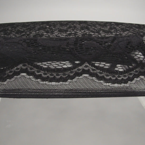 Italian Black Stretch Crochet Lace