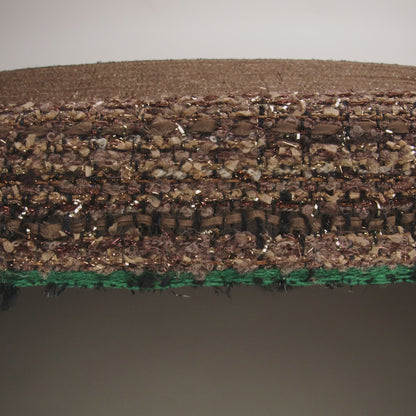 Metallic Polyester and Wool Tweed - Brown and Gold