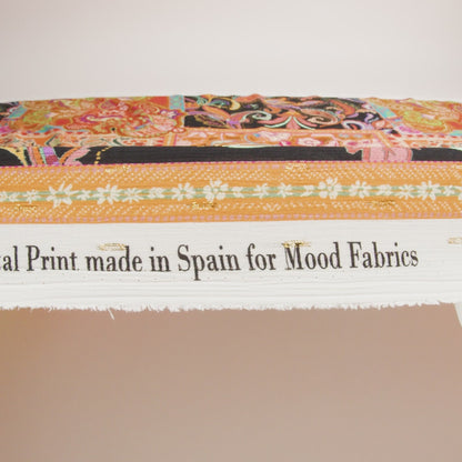 Mood Exclusive Queen of Tangerine Metallic Dotted Crinkled Viscose Crepe