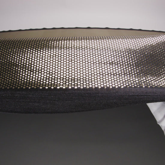 Stretch Polyester Velour with Crystal Foiled Polka Dots - Black and Gold - Image 6 of 7