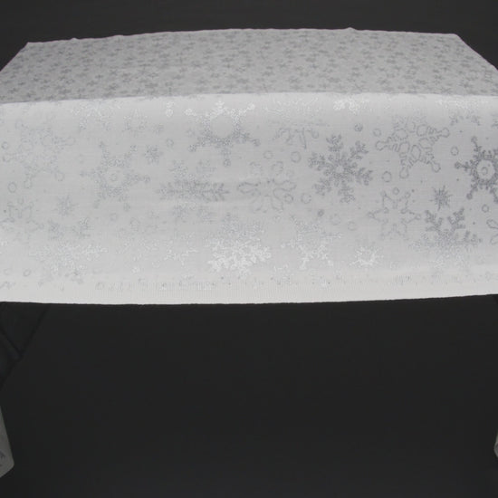 Printed Quilting Cotton by Patrick Lose for Northcott - Metallic Silver on White Snowfall Snowflakes - Basically Black & White Collection - Image 6 of 6