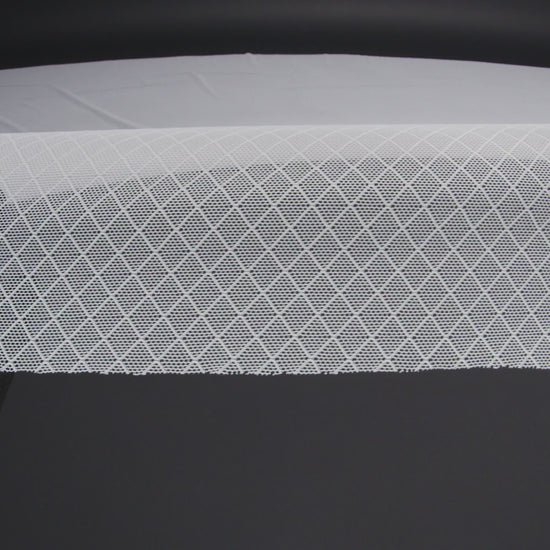 White Stretch Diamond Mesh