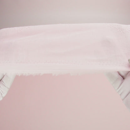 Embroidered Eyelet Cotton Voile - Baby Pink Big Tossed Flowers - Naomi Collection