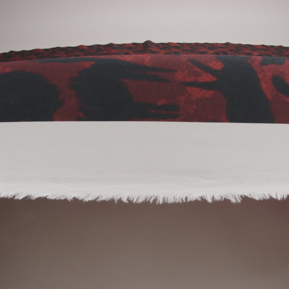 Stretch Cotton Poplin - Red and Black Cats - Black Cat Print - Mood Exclusive Nevermore Collection - Image 6 of 7