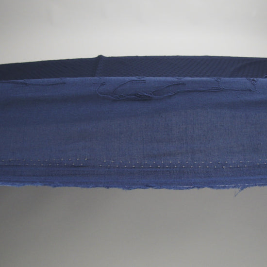 Embroidered Eyelet Cotton Voile - Medieval Blue Circles of Circles - Naomi Collection