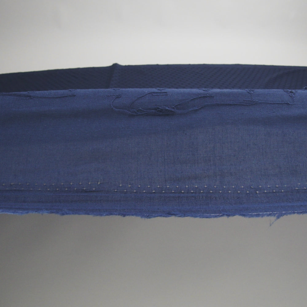 Embroidered Eyelet Cotton Voile - Medieval Blue Circles of Circles - Naomi Collection