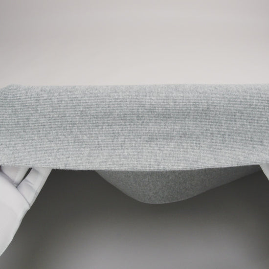 Heathered Light Gray Tubular Cotton Rib Knit