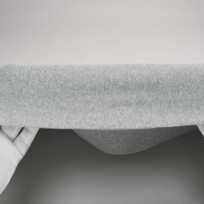 Heathered Light Gray Tubular Cotton Rib Knit