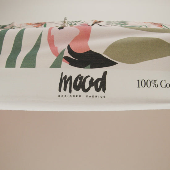 European Ivory, Shell Coral and Burnt Coral Flamingo Printed Cotton Poplin - Image 6 of 6