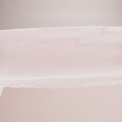 Embroidered Eyelet Cotton Voile - Baby Pink Floating Flowers - Naomi Collection