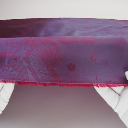 Dragons Jacquard Lining - Wine and Blue Bi-Color