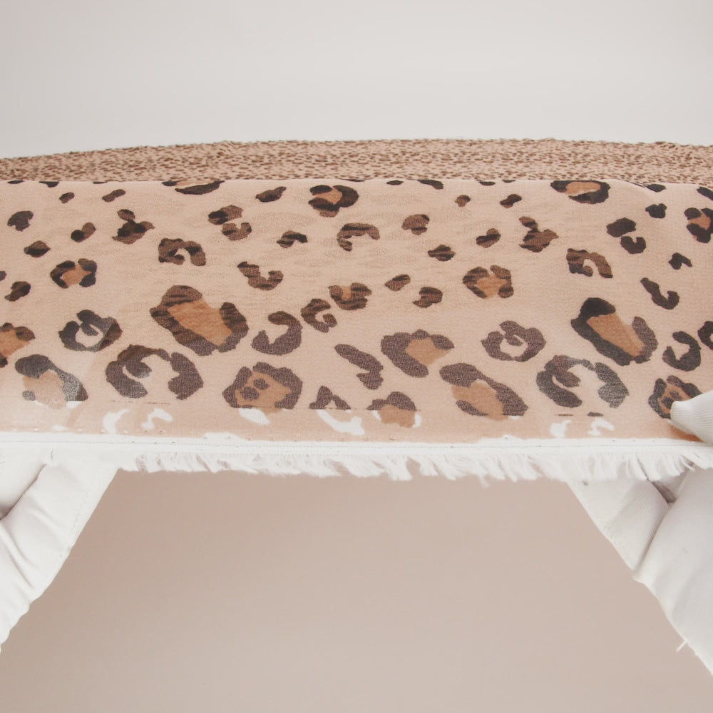 Viscose Georgette Print by The Reformation - Saddle Brown and Black Leopard Spots - Deadstock - Image 6 of 6
