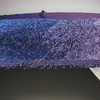 Astrolabe Metallic Lilac and Royal Blue Crinkled Luxury Brocade with Black Backing