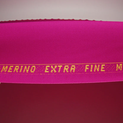 Virgin Merino Wool Twill Suiting Made in Italy - Cyclamen Pink