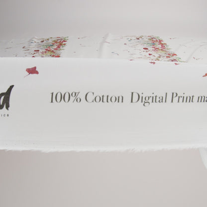 Cotton Voile Panel - White Floral Band - Promenade au Pavot Print - Mood Exclusive Jacques Collection