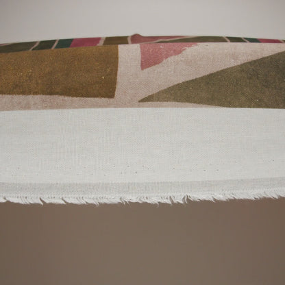 Linen and Rayon Woven - Dark Green, Muted Pink and Beige Painted Shapes - Mood Exclusive Euclid’s Canvas Print