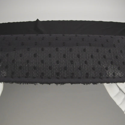 Famous Australian Designer Black Swiss Dot Gridded Cotton Woven