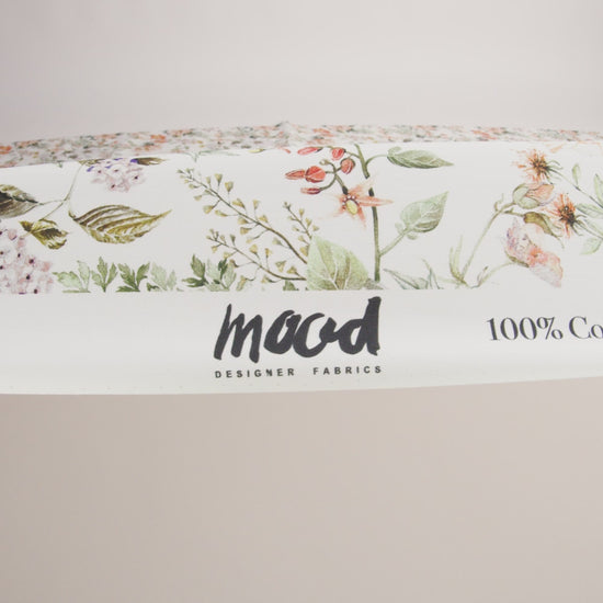 Cotton Poplin - Orange and Green Floral - Les Fleurs de L'amour Print - Mood Exclusive Jacques Collection