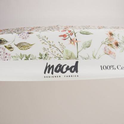 Cotton Poplin - Orange and Green Floral - Les Fleurs de L'amour Print - Mood Exclusive Jacques Collection