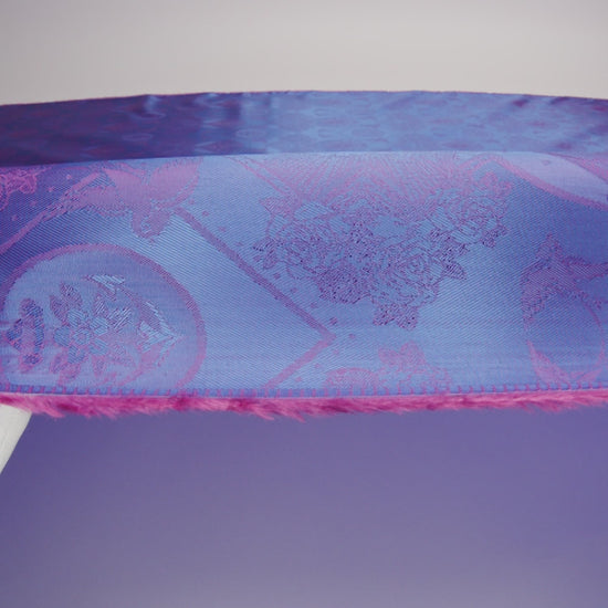Gems and Doves Jacquard Lining - Purple and Pink Bi-Color