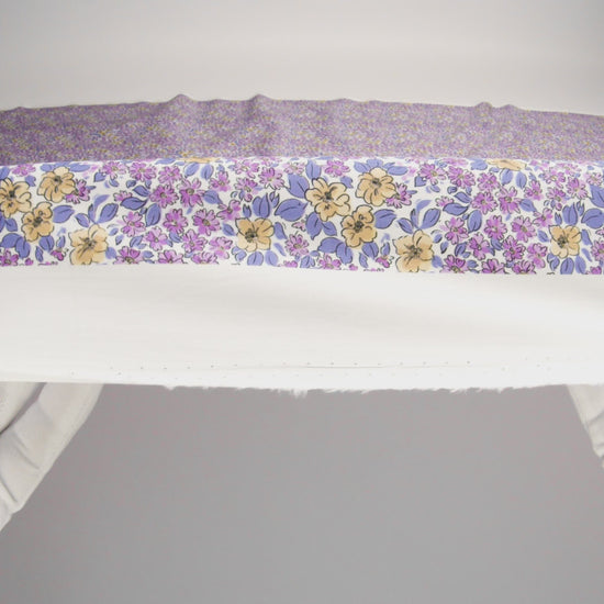 Cotton Poplin - Pink and Yellow Floral - Springtime Saunter Print - Mood Exclusive Secret Garden Collection