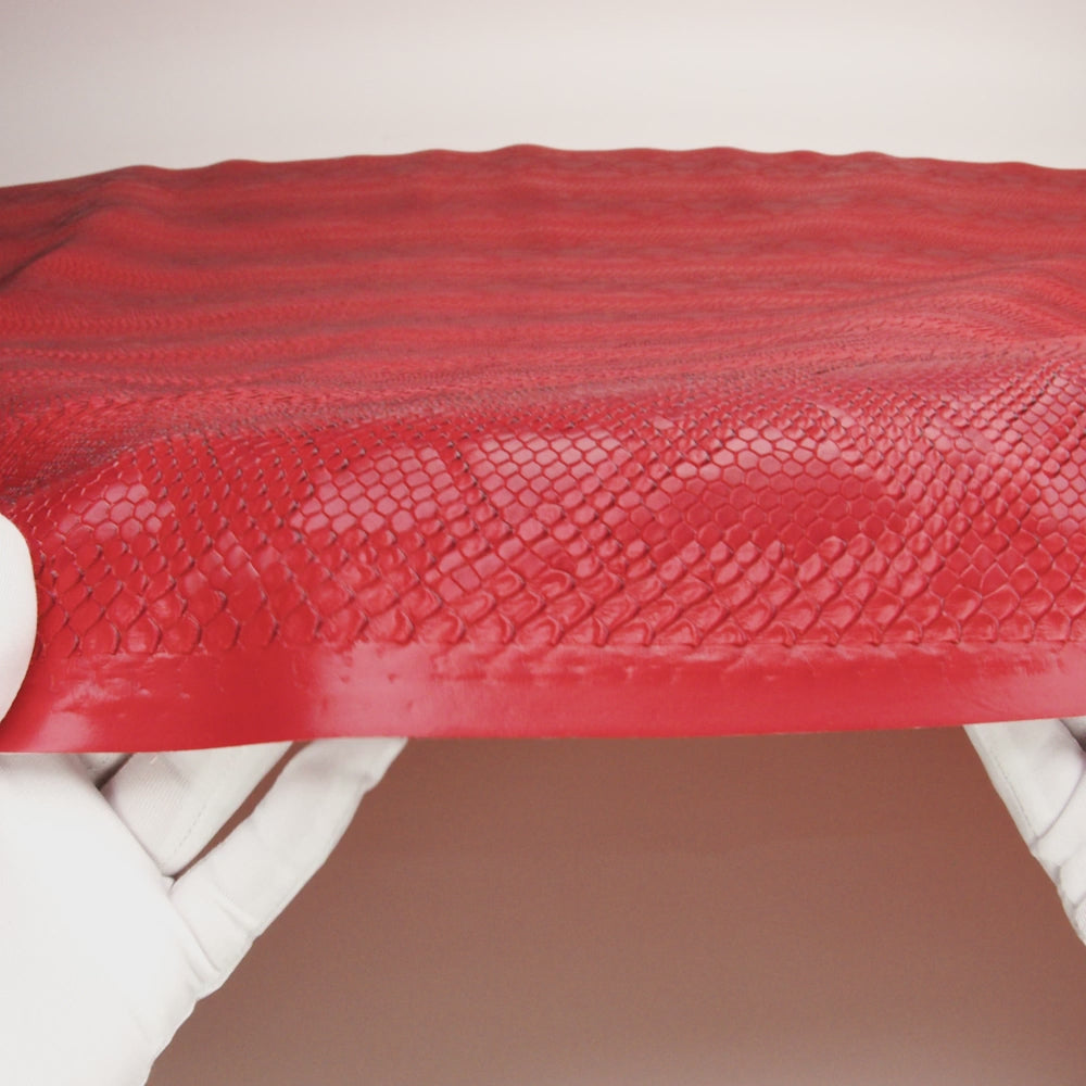 Python Embossed Vinyl - Pompeian Red