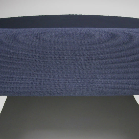 Navy 1x1 Cotton Rib Knit