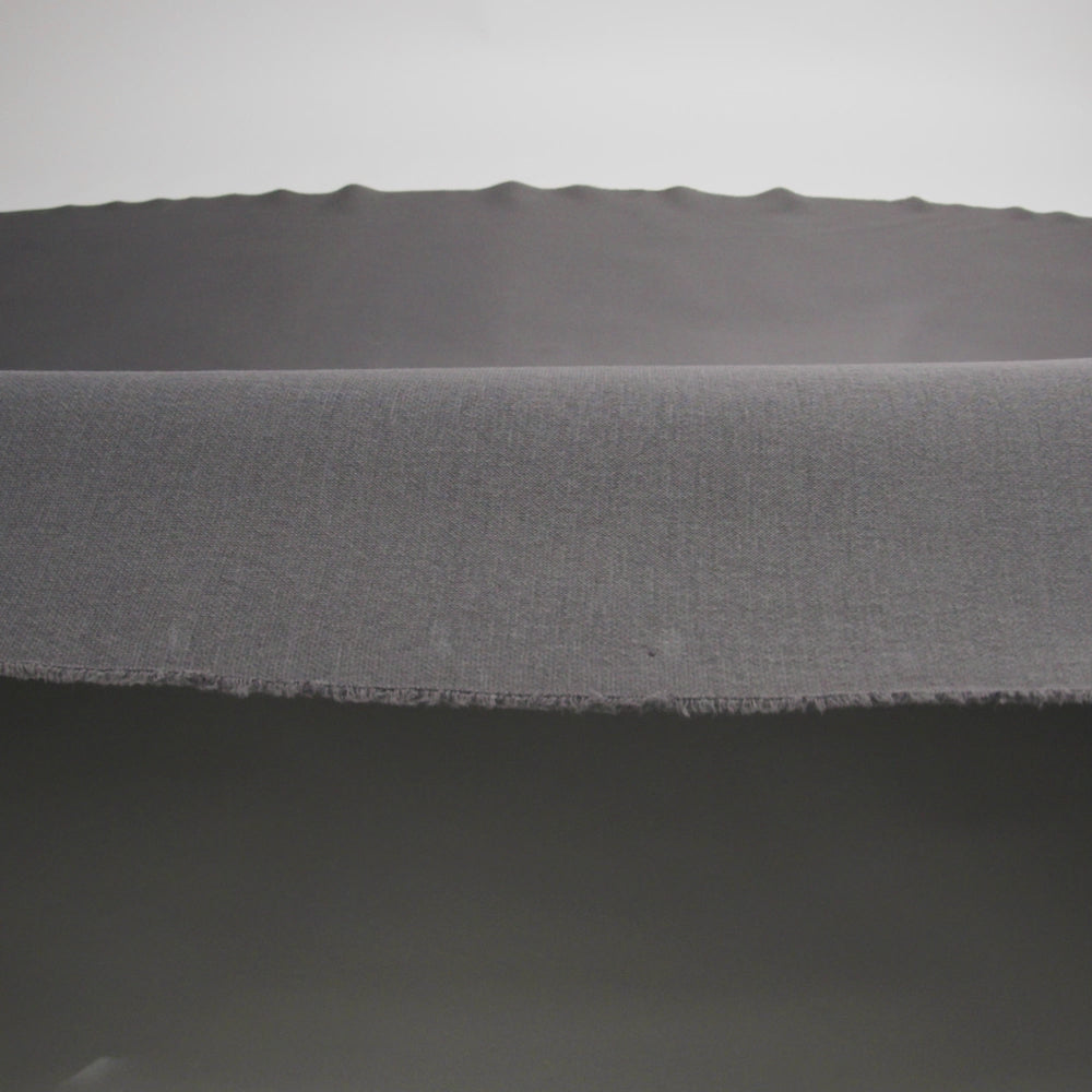 Gray Cotton and Polyester Double Knit