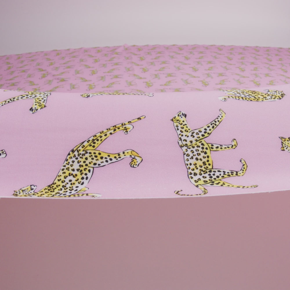 Compression Swimwear Tricot, UV Protective with Aloe Vera Microcapsules - Cradle Pink Cheetahs - Caye Collection