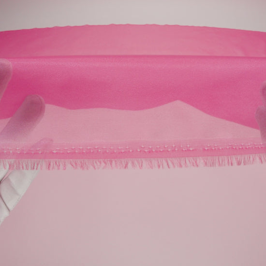Iridescent Polyester Organza - Raspberry