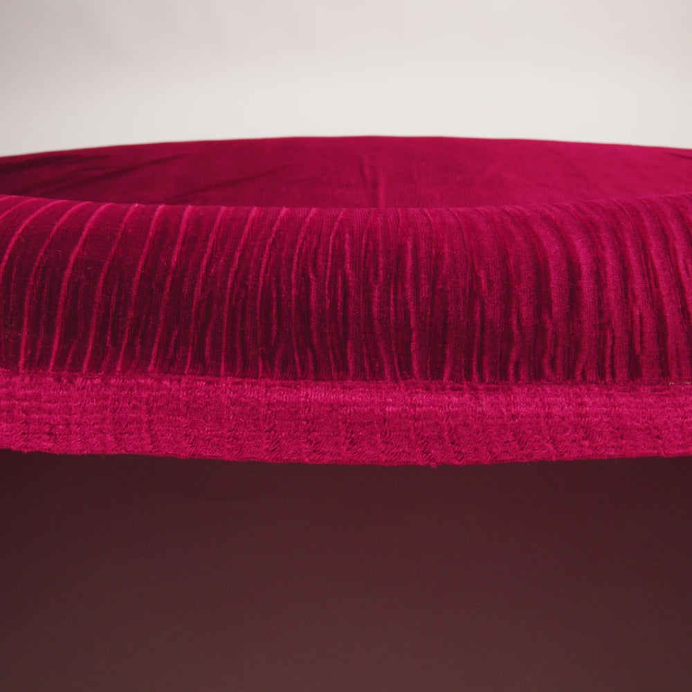 Wavy Crinkled Velour - Deep Claret - Yvonne Collection