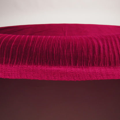 Wavy Crinkled Velour - Deep Claret - Yvonne Collection