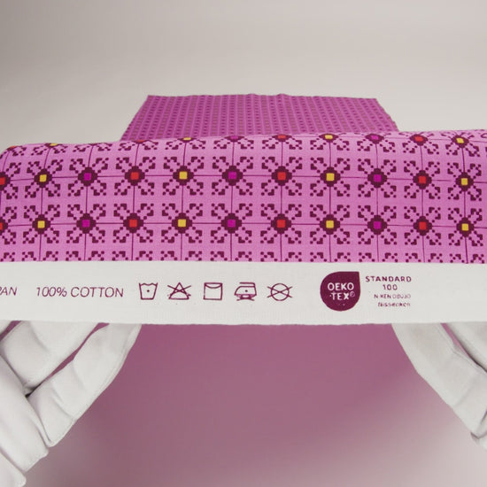 Printed Quilting Cotton by Anna Maria Textiles for Northcott - Candy Jeweled Floral Grid - Heiress Collection