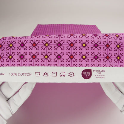 Printed Quilting Cotton by Anna Maria Textiles for Northcott - Candy Jeweled Floral Grid - Heiress Collection