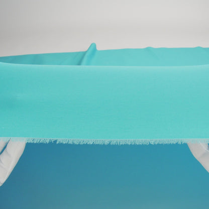 Turquoise Stretch Cotton and Nylon Shirting