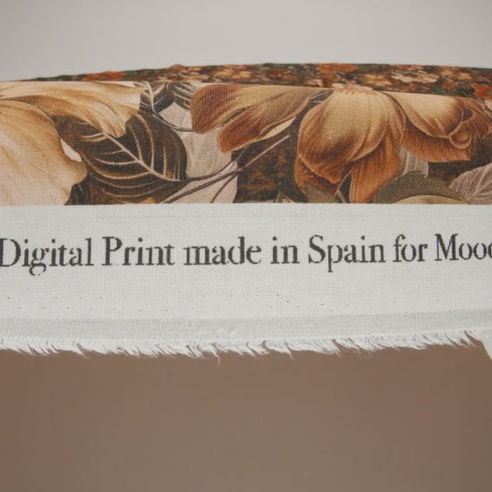 Linen and Rayon Woven - Orange, Dark Green and Brown Lush Floral - Mood Exclusive Camouflora Print - Image 6 of 6
