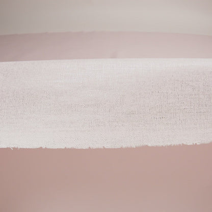 Medium Weight Linen Woven with Metallic Foiling - Light Pink and Silver - Bianca Collection