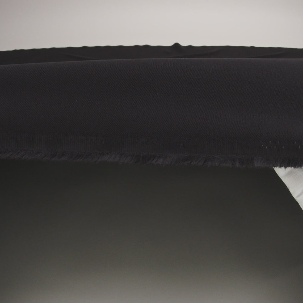 Ultra-Soft Rayon and Recycled Polyester Twill - Black - Zarria Collection - Image 5 of 5
