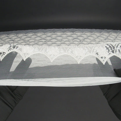 Embroidered and Beaded Lace Tulle with Sequins - Off White Gradient Size Scales