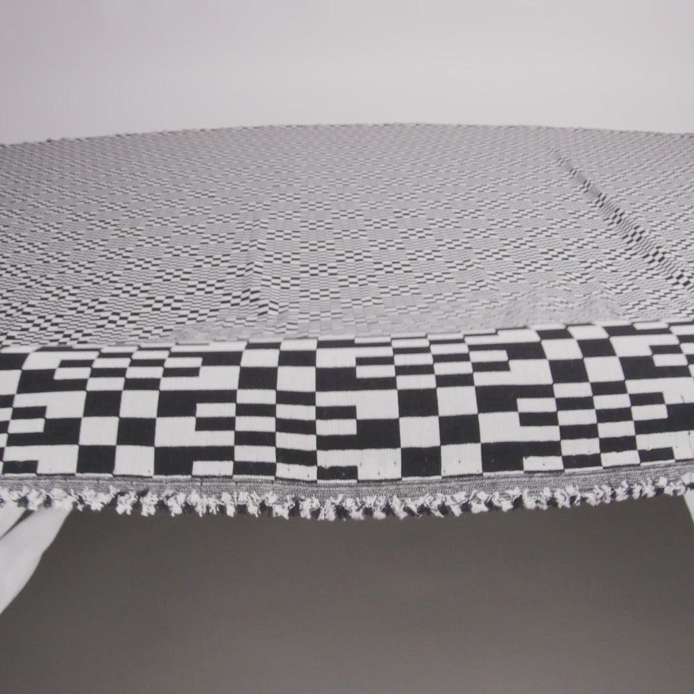 Trina Turk Black and White Geometric Stretch Cotton Double Cloth - Image 6 of 6