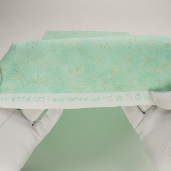 Metallic Printed Quilting Cotton by Northcott - Lagoon Speckle - Shimmer Collection
