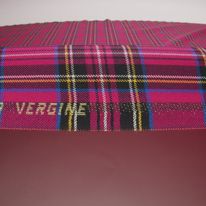 Virgin Wool Twill Made in Italy - Fuchsia Pink, Blue and Yellow Plaid