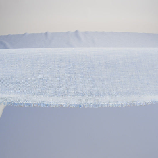 Lightweight Linen Chambray - Heathered Blue Heron - Minerva Collection