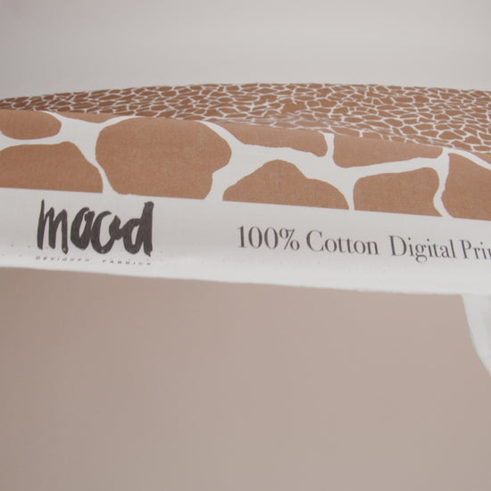 Cotton Voile - Brown Giraffe Spots - Amorphous Amalgamation Print - Mood Exclusive Serengeti Collection