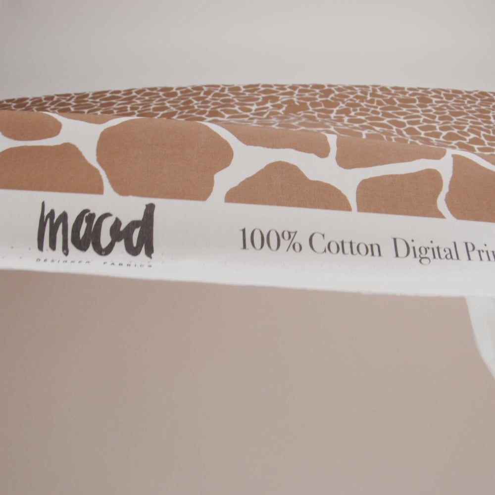 Cotton Voile - Brown Giraffe Spots - Amorphous Amalgamation Print - Mood Exclusive Serengeti Collection