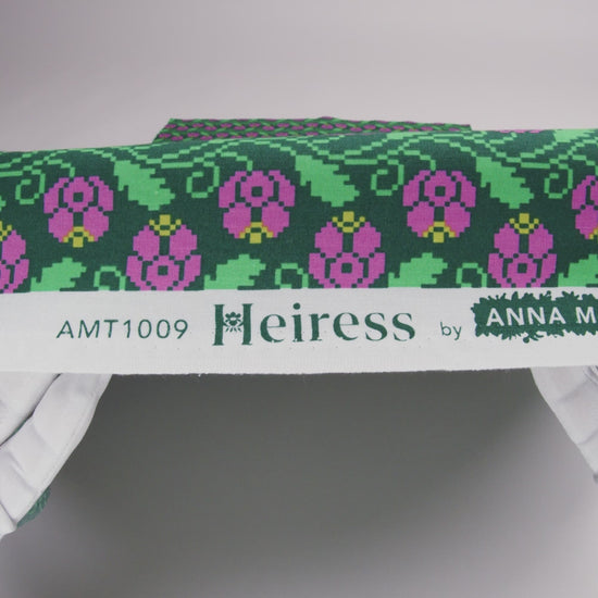 Printed Quilting Cotton by Anna Maria Textiles for Northcott - Darling Curled Vine Floral - Heiress Collection - Image 6 of 6