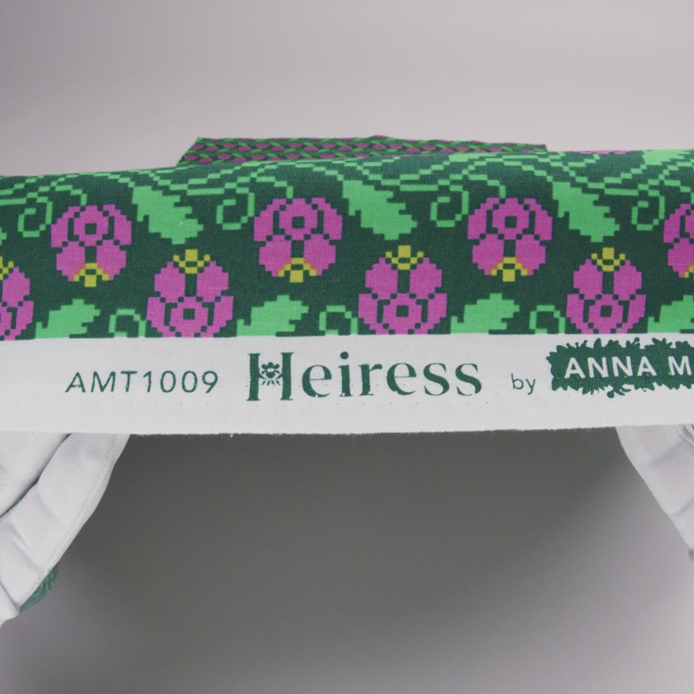 Printed Quilting Cotton by Anna Maria Textiles for Northcott - Darling Curled Vine Floral - Heiress Collection - Image 6 of 6