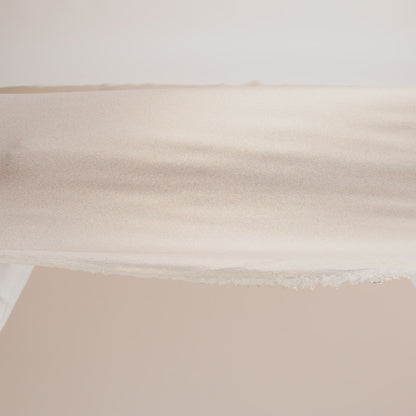 Ultra-Smooth Polyester Georgette with Foiling - Beige and Gold - Valeria Collection