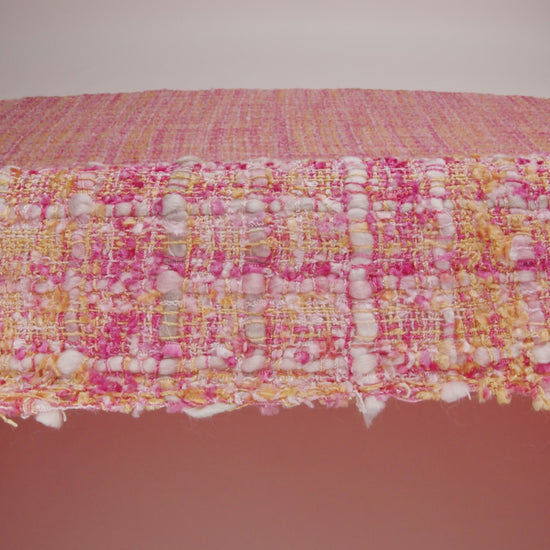 Viscose and Acrylic Chenille Tweed - Pink, Magenta and Yellow - Newcastle Collection