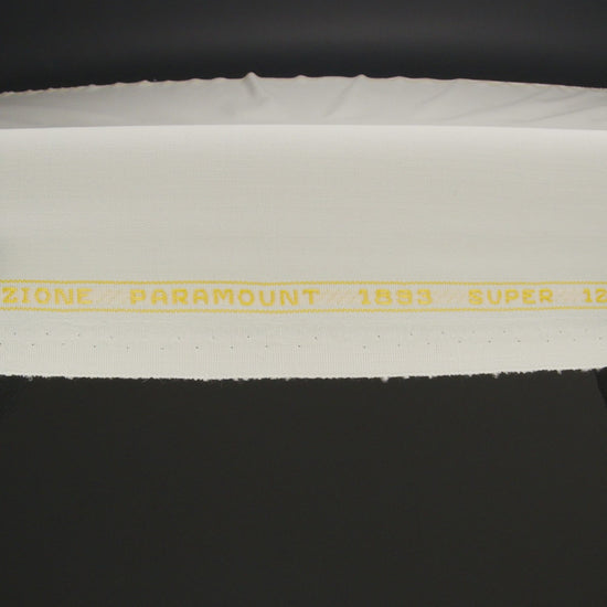 Super 120 Winter White Gabardine Wool Suiting
